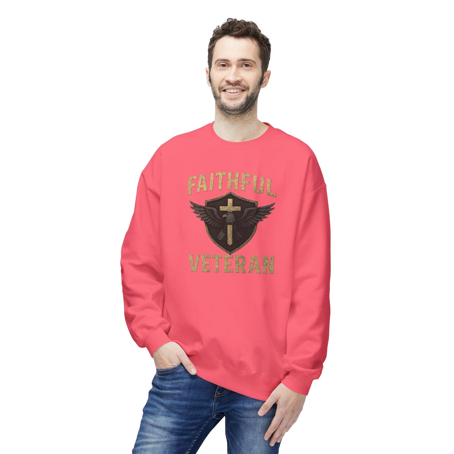 Faithful Veteran Crewneck Sweatshirt Design
