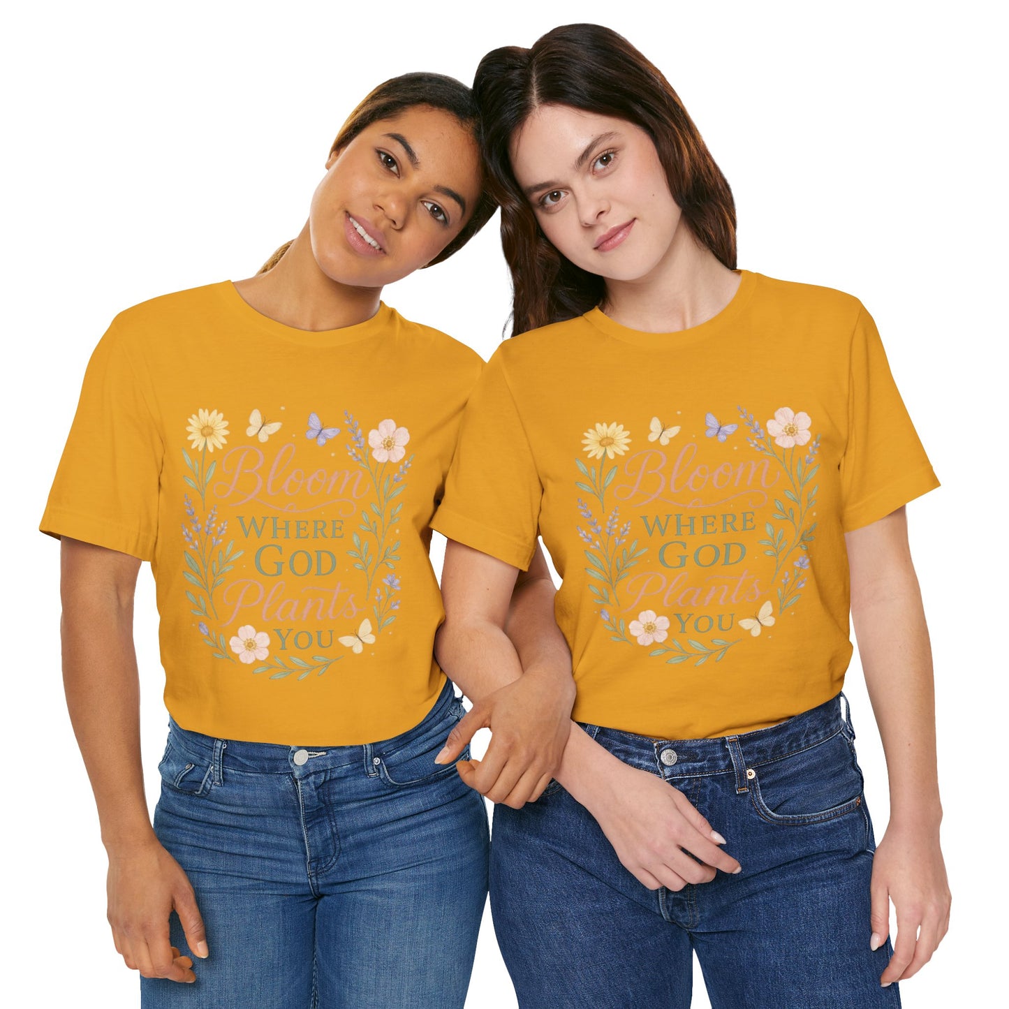Bloom Where God Plants You Floral T‑Shirt