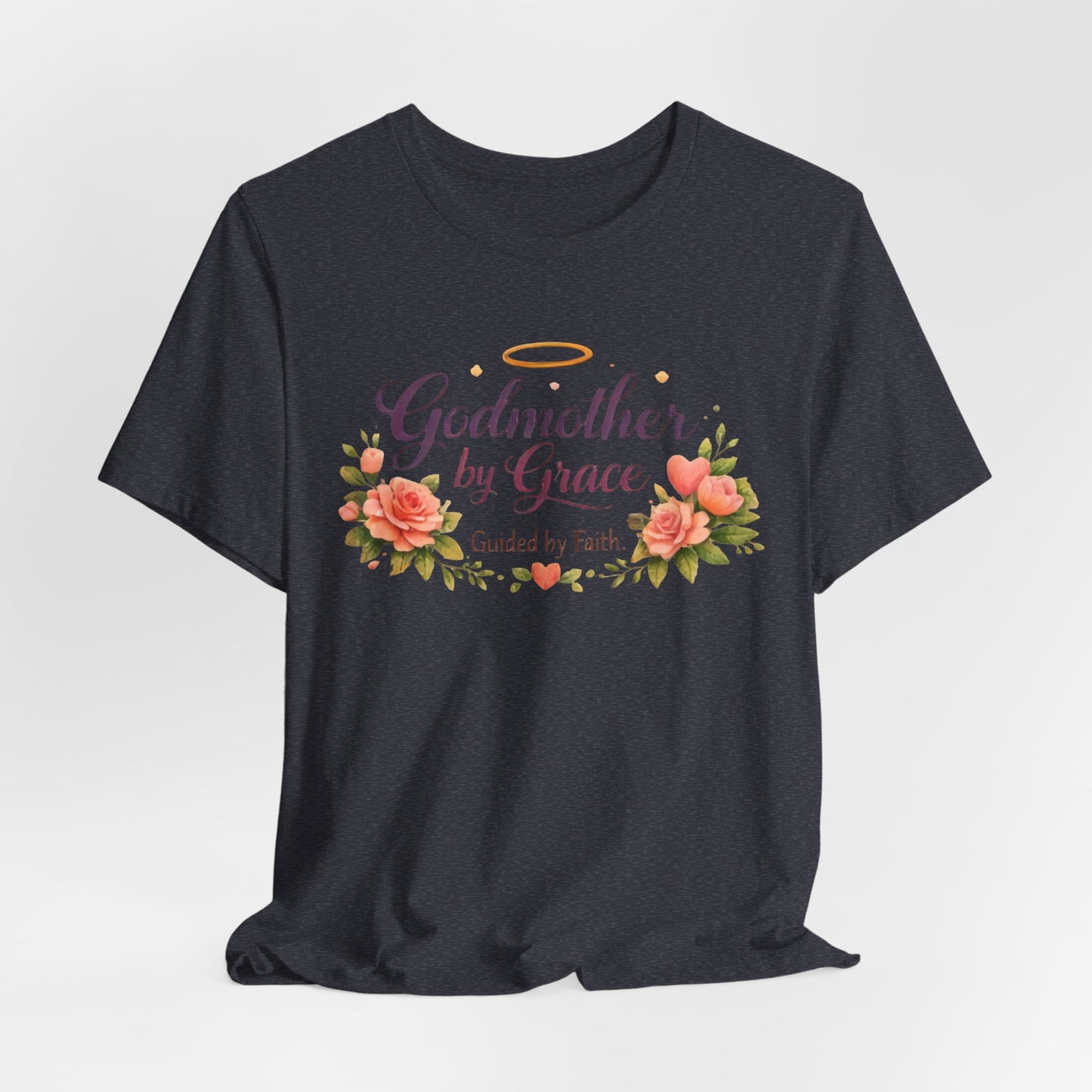 Godmother by Grace Floral Tee — 'Guided by Faith' Godmother T-Shirt