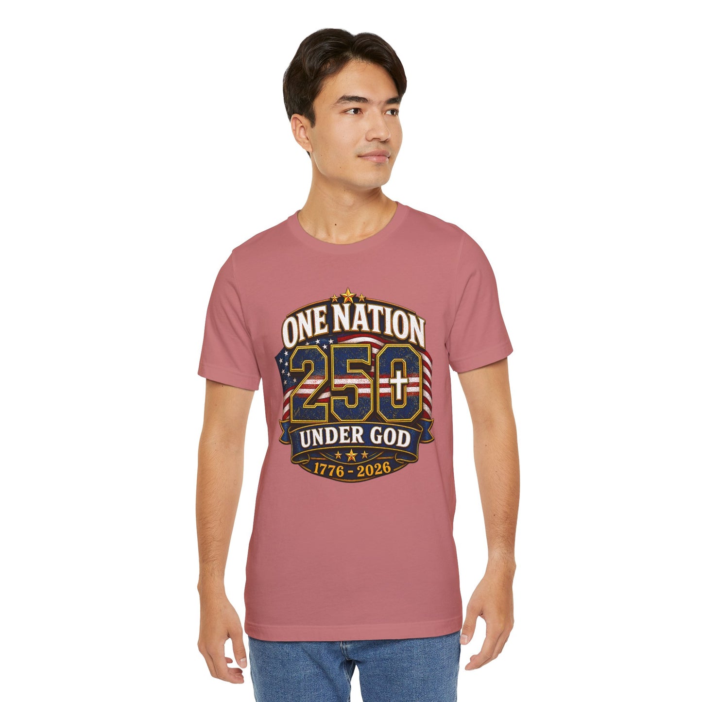 250th USA Independence T-Shirt — "One Nation Under God" 1776–2026 Patriotic Tee