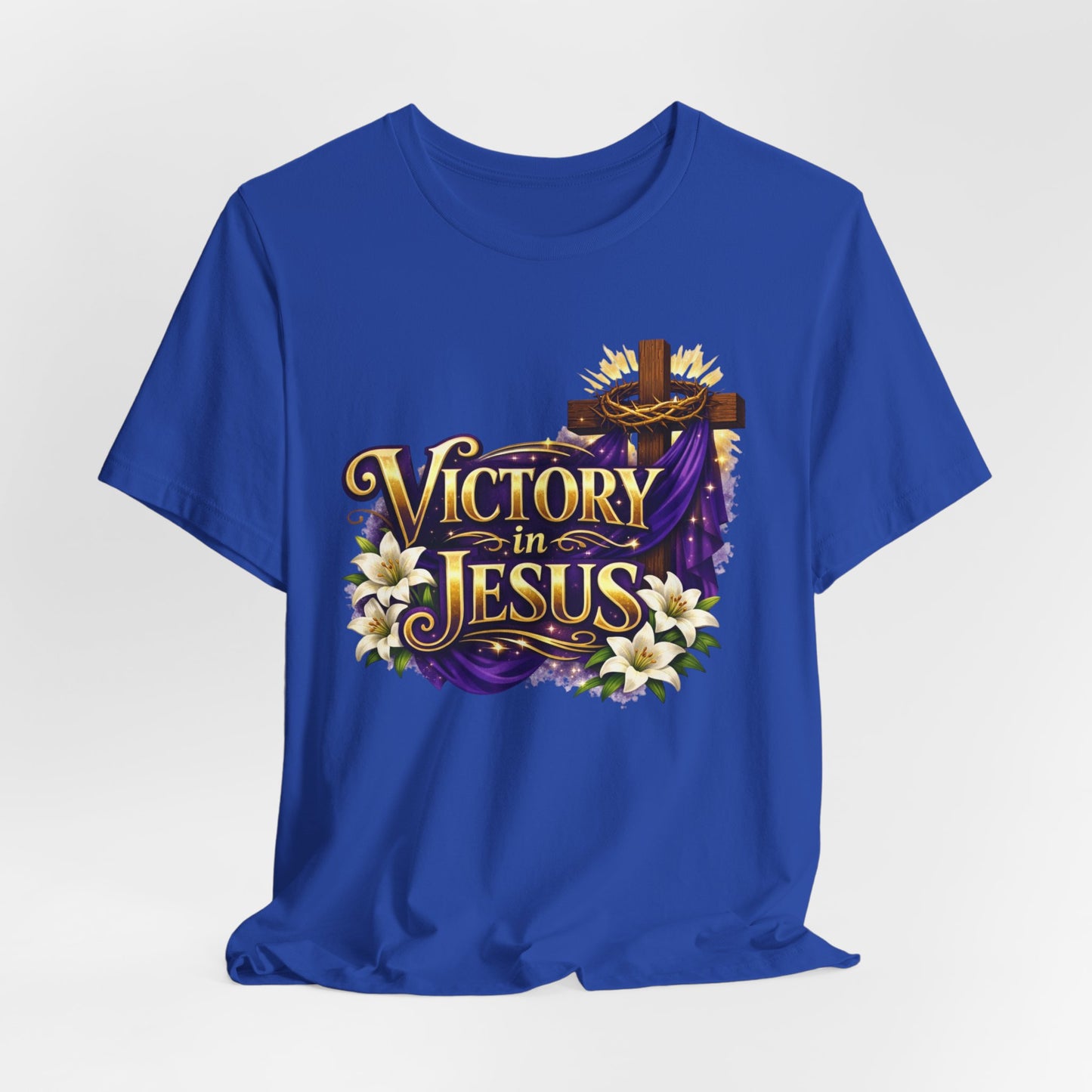 Victory In Jesus Christian T-Shirt — Cross Faith Tee