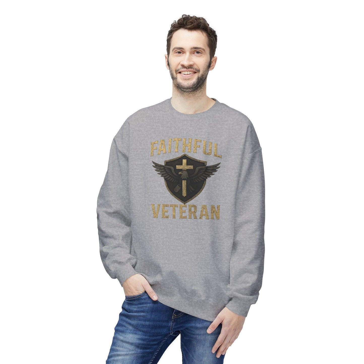 Faithful Veteran Crewneck Sweatshirt Design