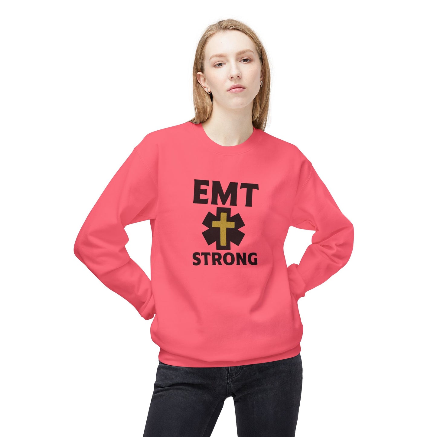EMT Strong Christian Cross Sweatshirt
