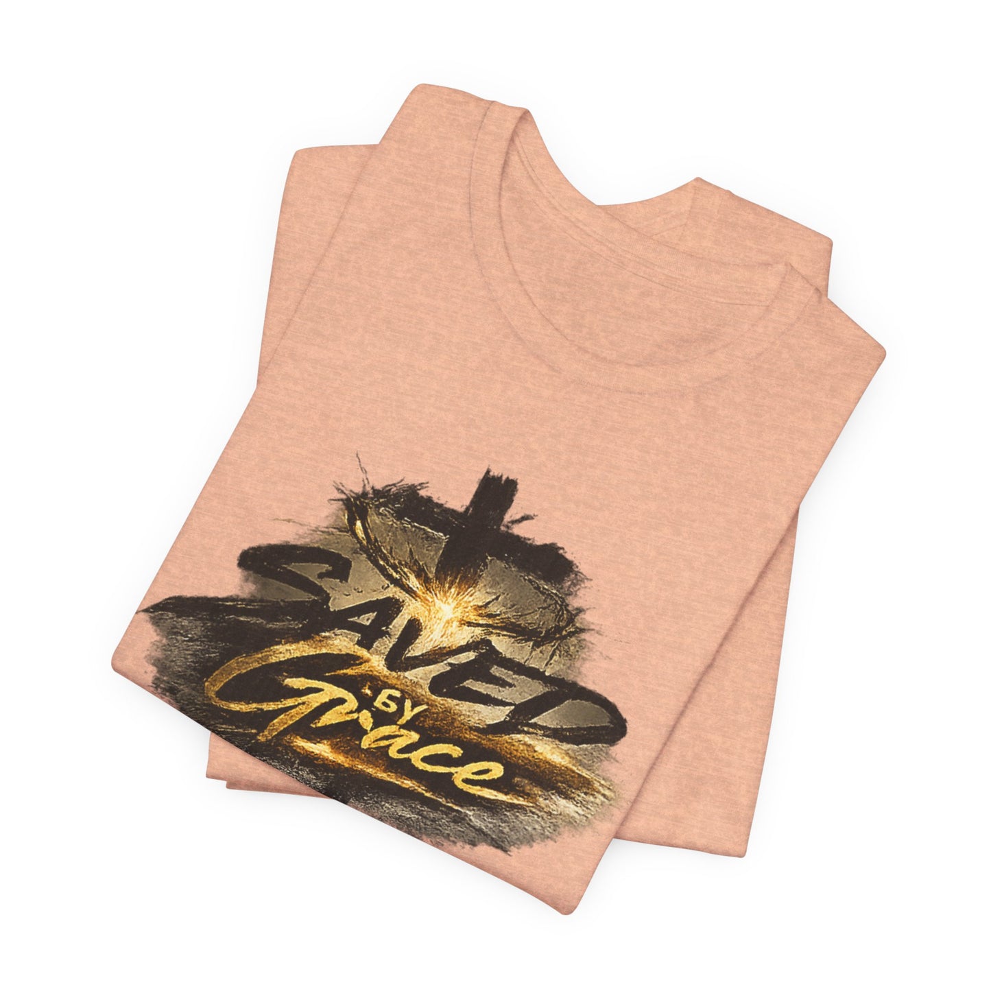 Saved By Grace T‑Shirt — Christian Cross Faith Tee