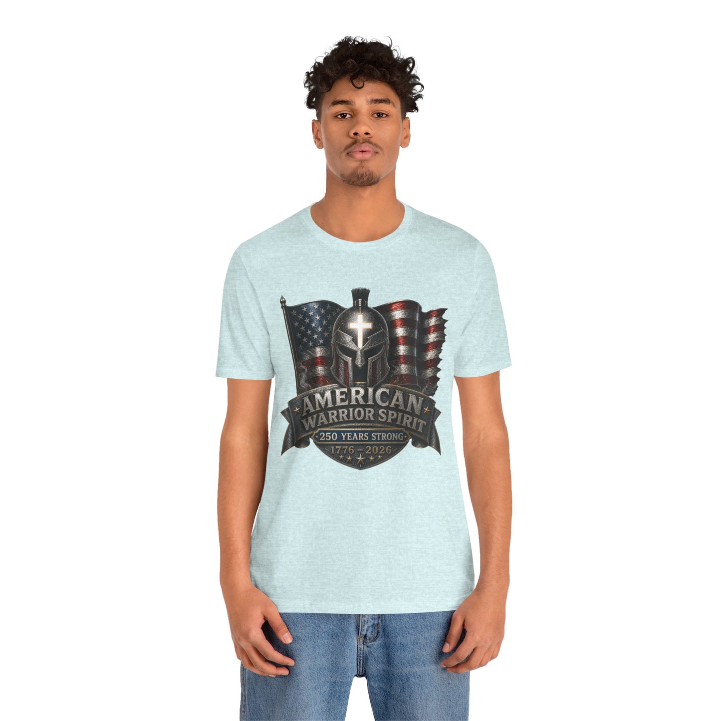 American Warrior Spirit T-Shirt – Patriotic 250 Years Strong Tee (1776–2026)