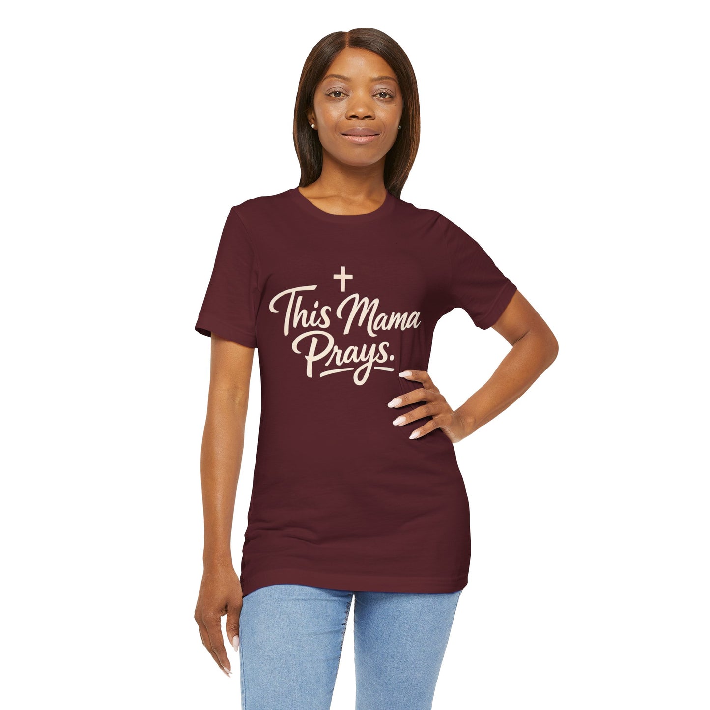 T-Shirt — “This Mama Prays” Faith Graphic Tee