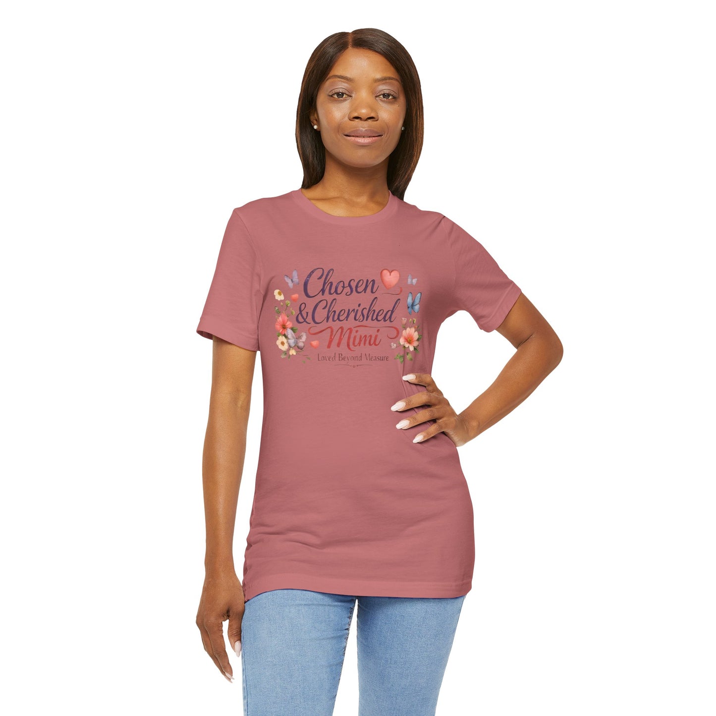 Chosen & Cherished Mimi Tee — Floral 'Loved Beyond Measure' Grandma Shirt