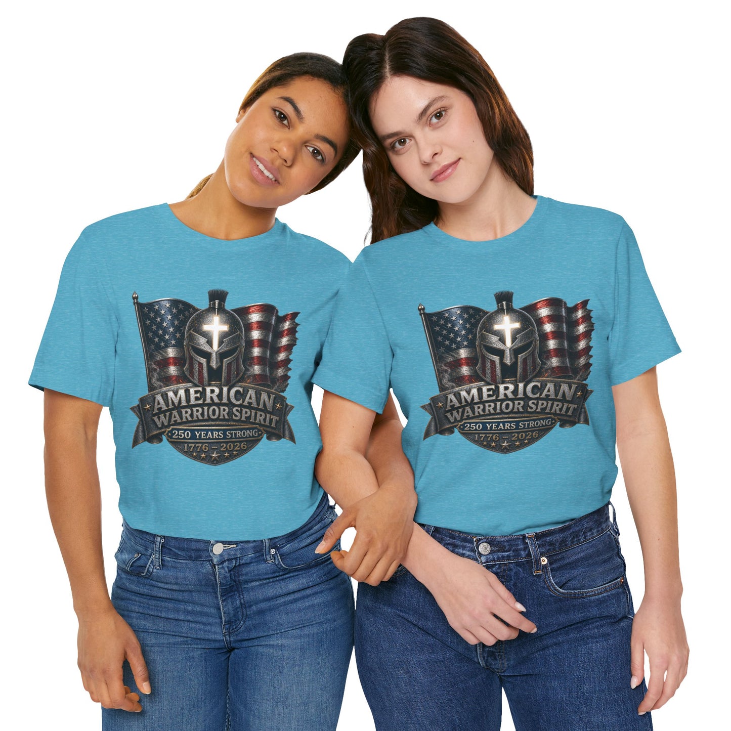 American Warrior Spirit T-Shirt – Patriotic 250 Years Strong Tee (1776–2026)