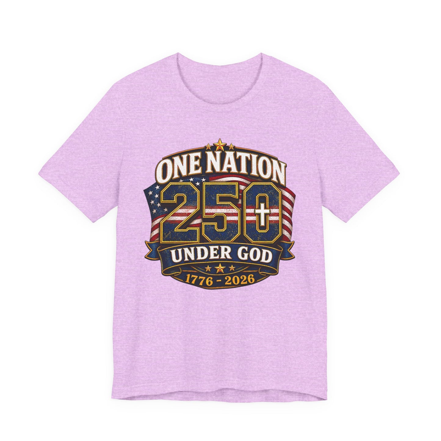 250th USA Independence T-Shirt — "One Nation Under God" 1776–2026 Patriotic Tee
