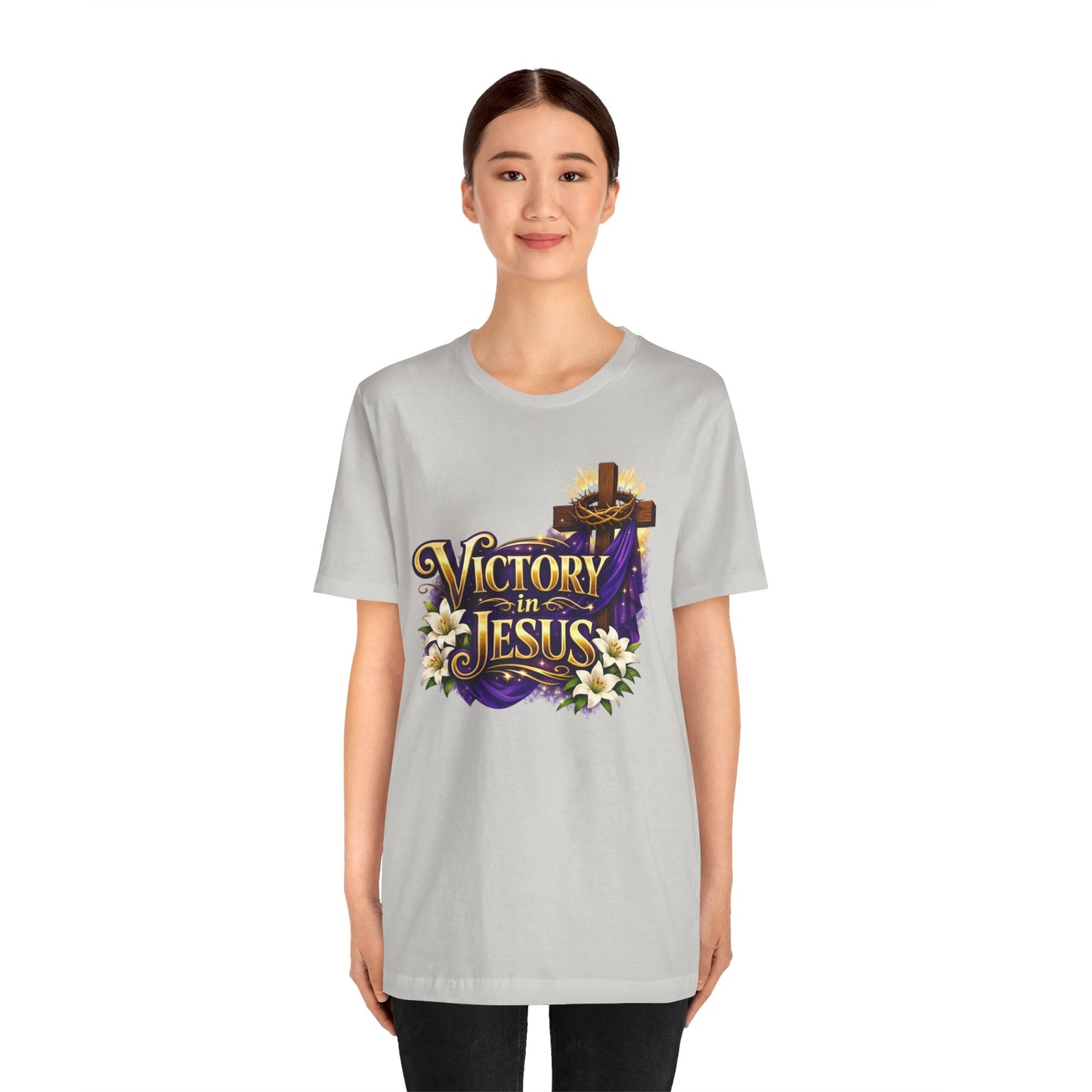 Victory In Jesus Christian T-Shirt — Cross Faith Tee