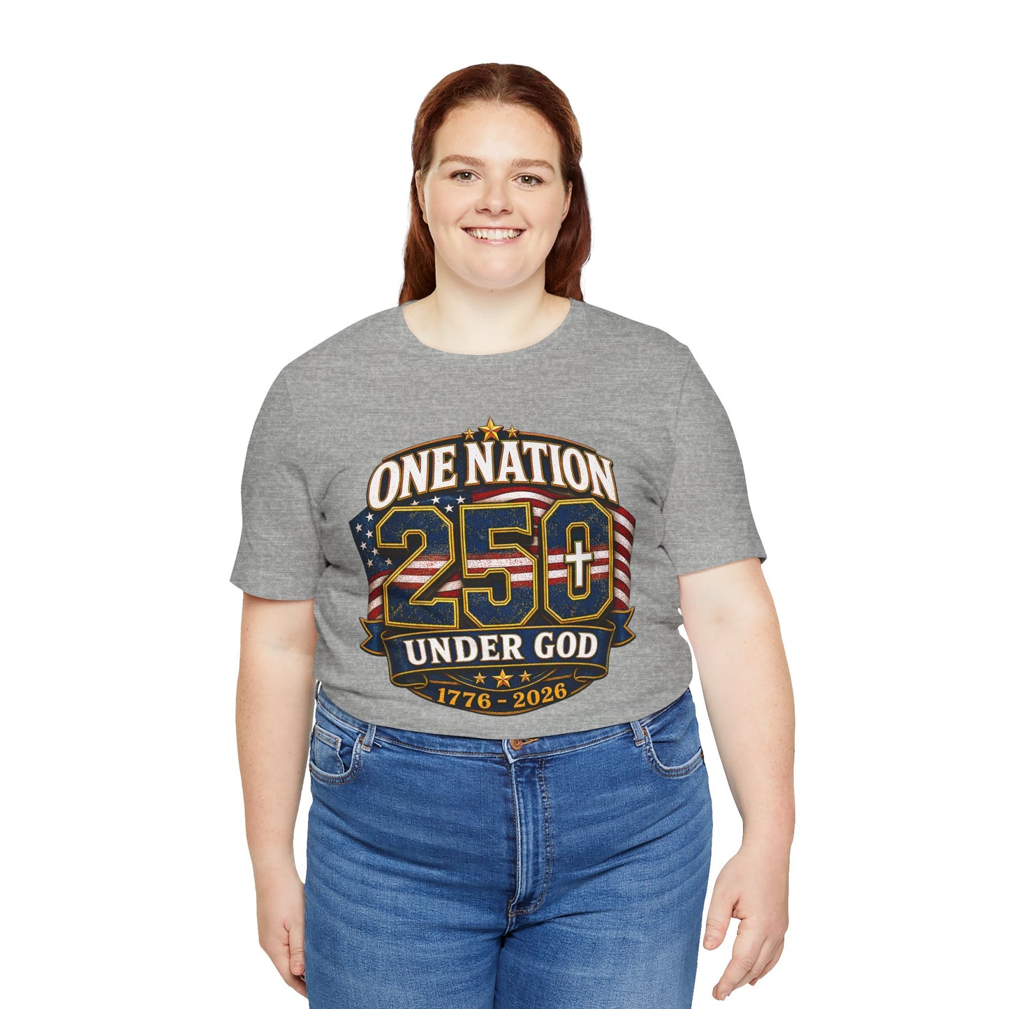 250th USA Independence T-Shirt — "One Nation Under God" 1776–2026 Patriotic Tee