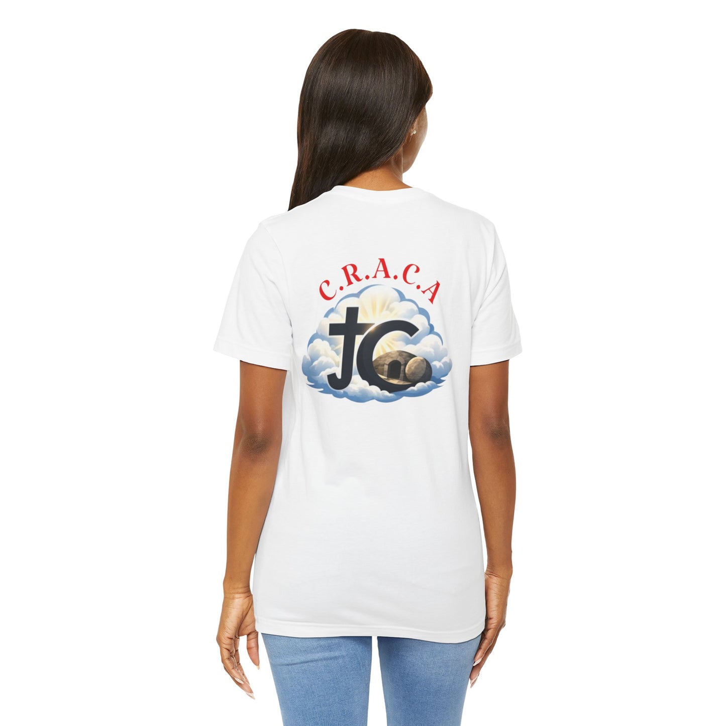 Christian JC Cross Tee — CRACA (Crucified.Risen.And.Coming.Again) Graphic T‑Shirt