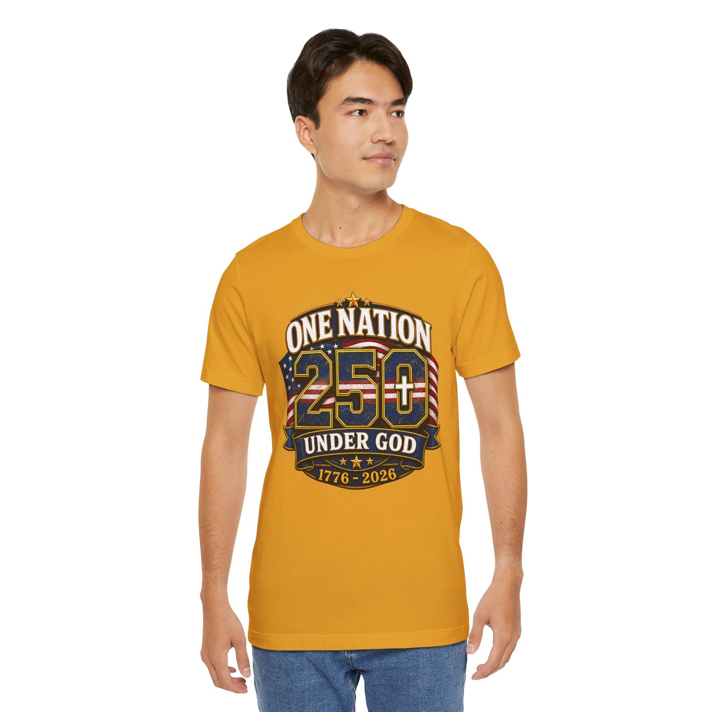 250th USA Independence T-Shirt — "One Nation Under God" 1776–2026 Patriotic Tee