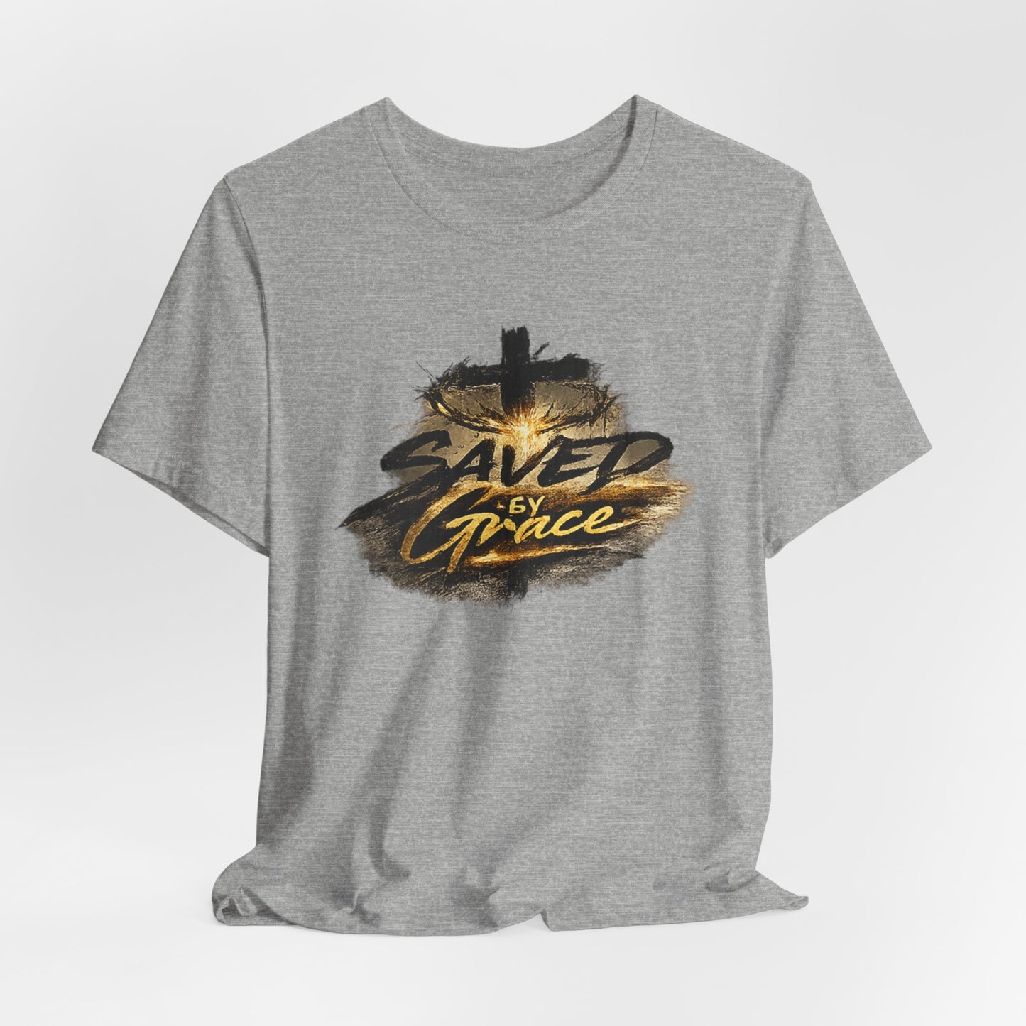 Saved By Grace T‑Shirt — Christian Cross Faith Tee