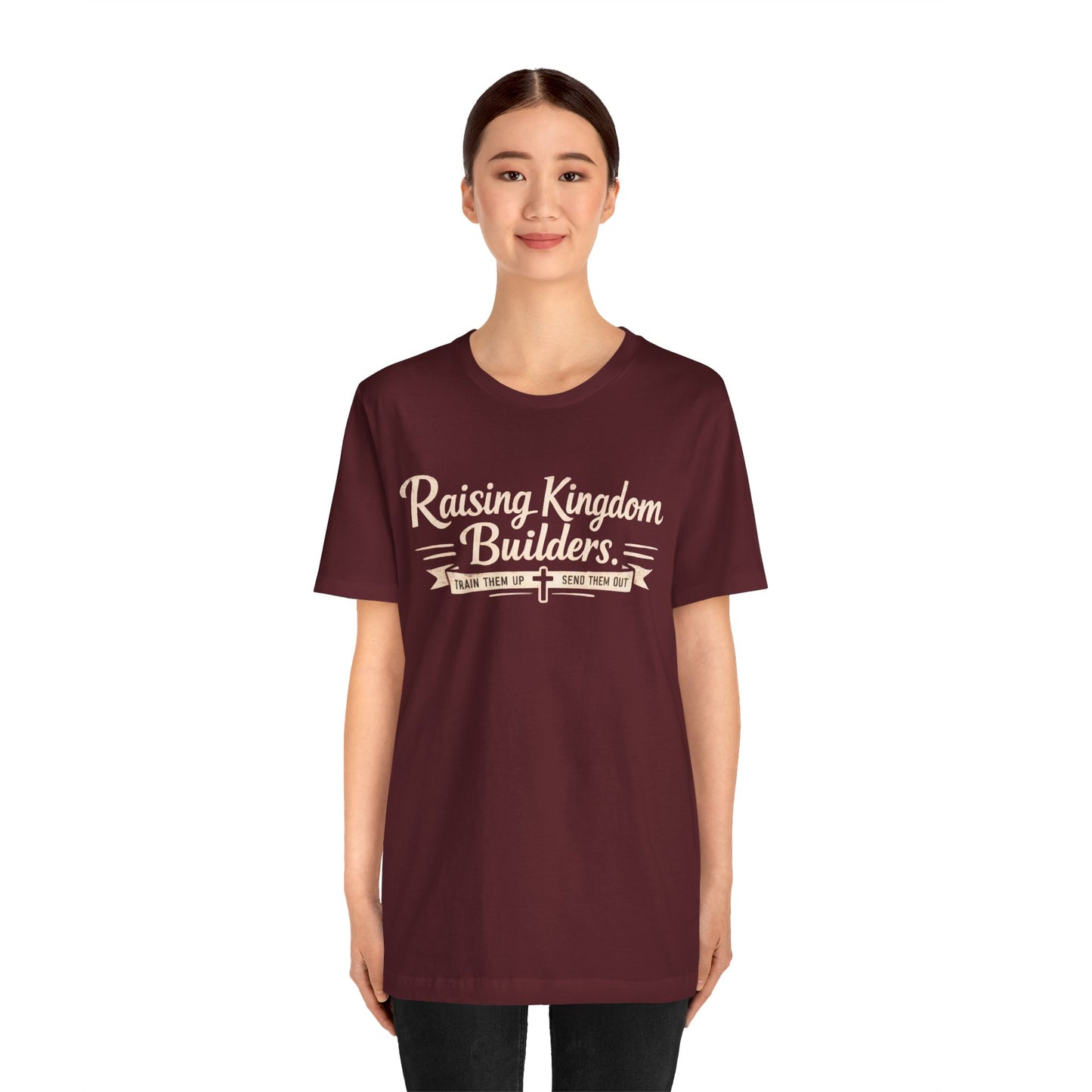 Raising Kingdom Builders Tee – Train Them Up, Send Them Out Christian Youth T-Shirt