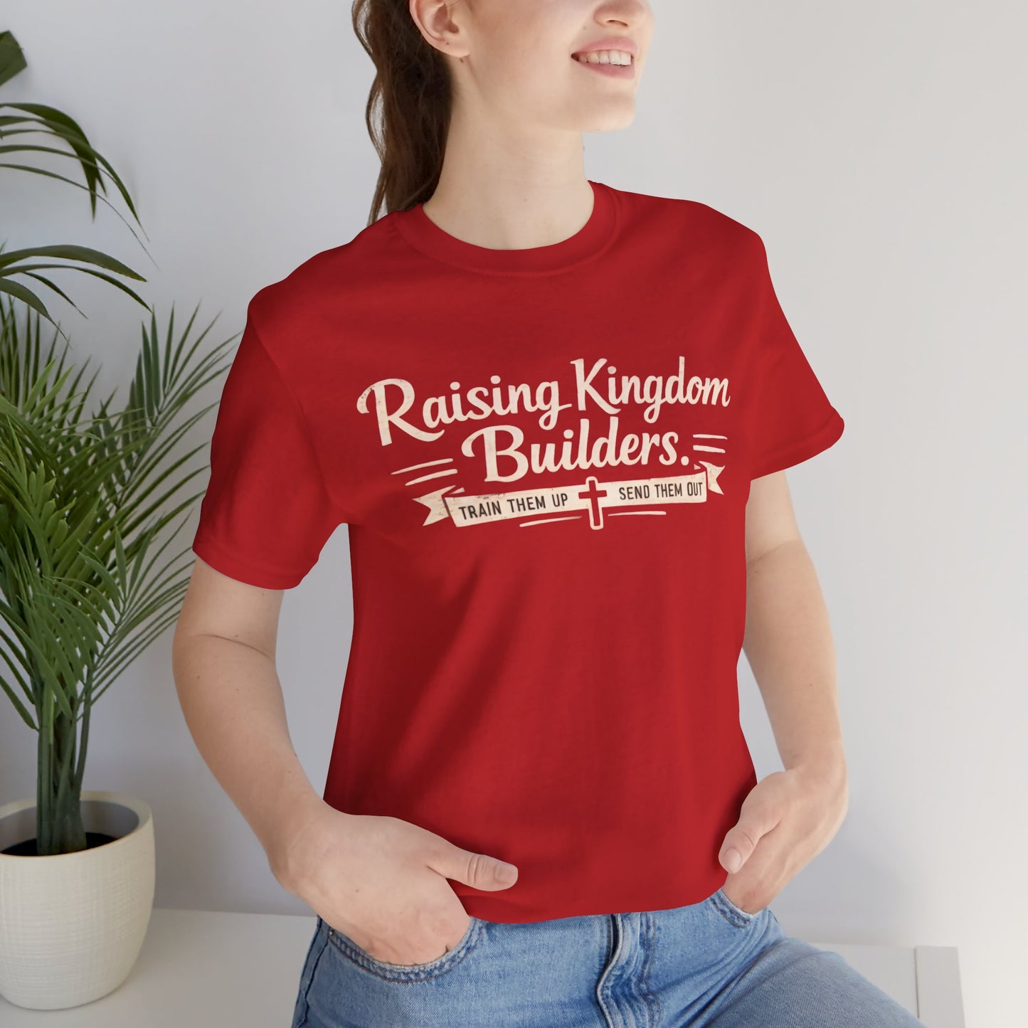 Raising Kingdom Builders Tee – Train Them Up, Send Them Out Christian Youth T-Shirt