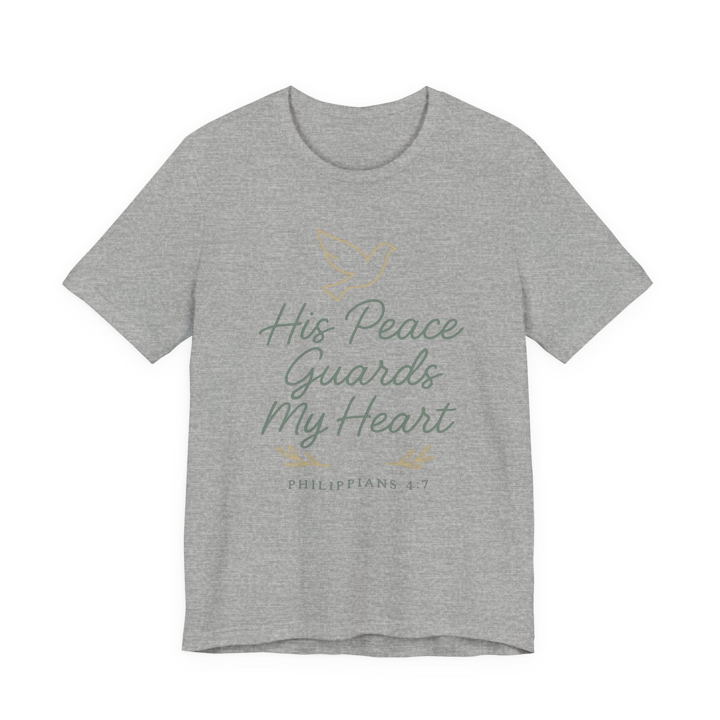 His Peace Guards My Heart Tee — Philippians 4:7 Christian Dove T-Shirt