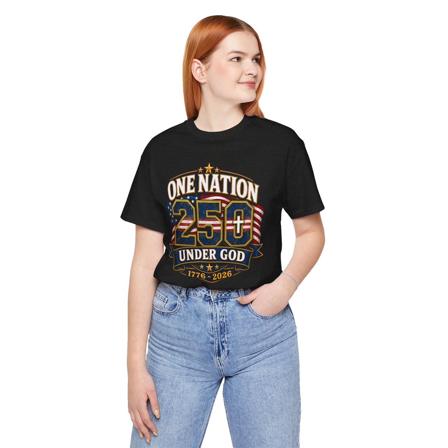 250th USA Independence T-Shirt — "One Nation Under God" 1776–2026 Patriotic Tee