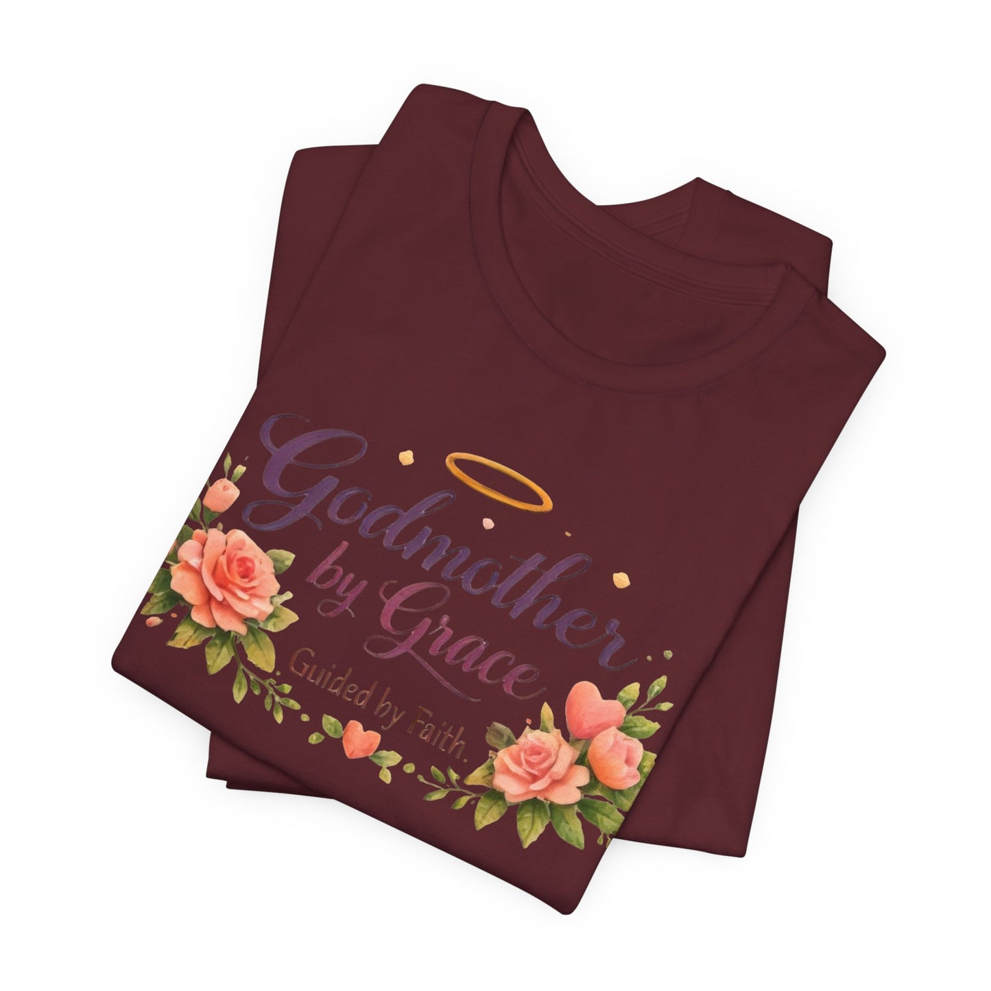 Godmother by Grace Floral Tee — 'Guided by Faith' Godmother T-Shirt