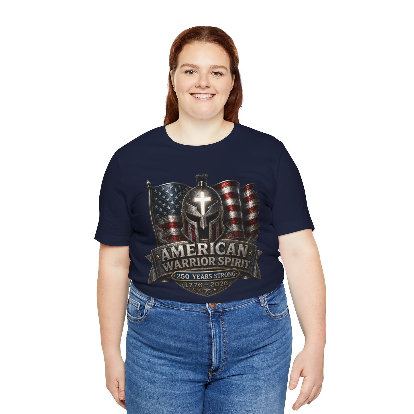 American Warrior Spirit T-Shirt – Patriotic 250 Years Strong Tee (1776–2026)