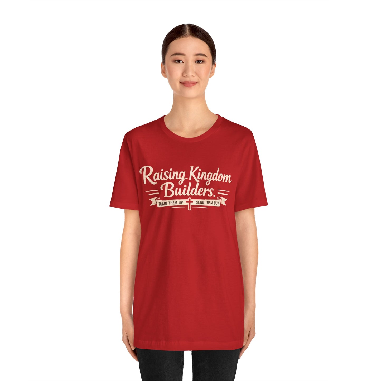 Raising Kingdom Builders Tee – Train Them Up, Send Them Out Christian Youth T-Shirt
