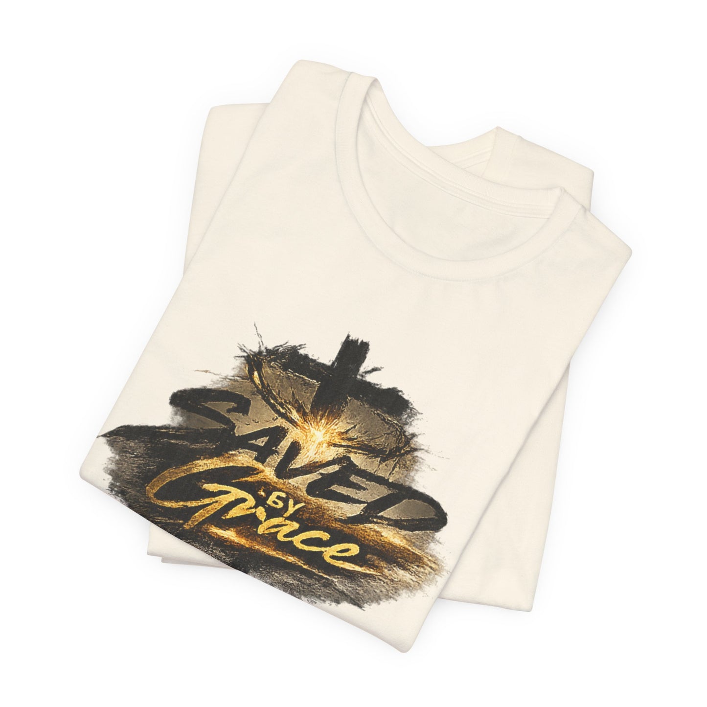 Saved By Grace T‑Shirt — Christian Cross Faith Tee