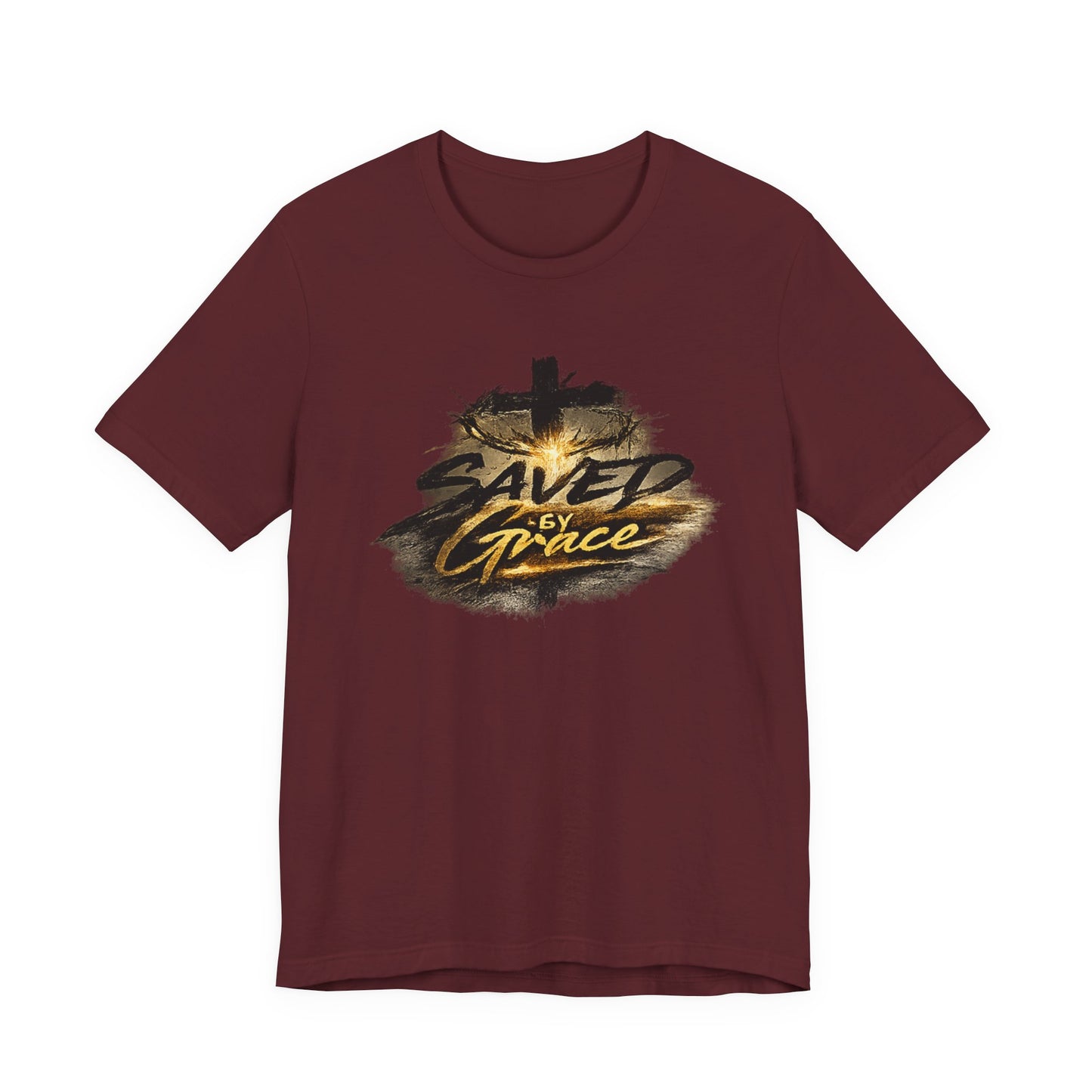 Saved By Grace T‑Shirt — Christian Cross Faith Tee