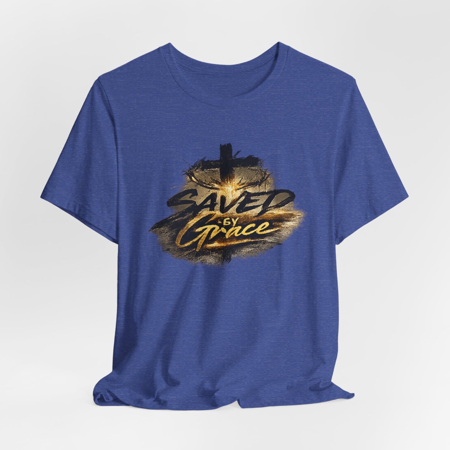 Saved By Grace T‑Shirt — Christian Cross Faith Tee