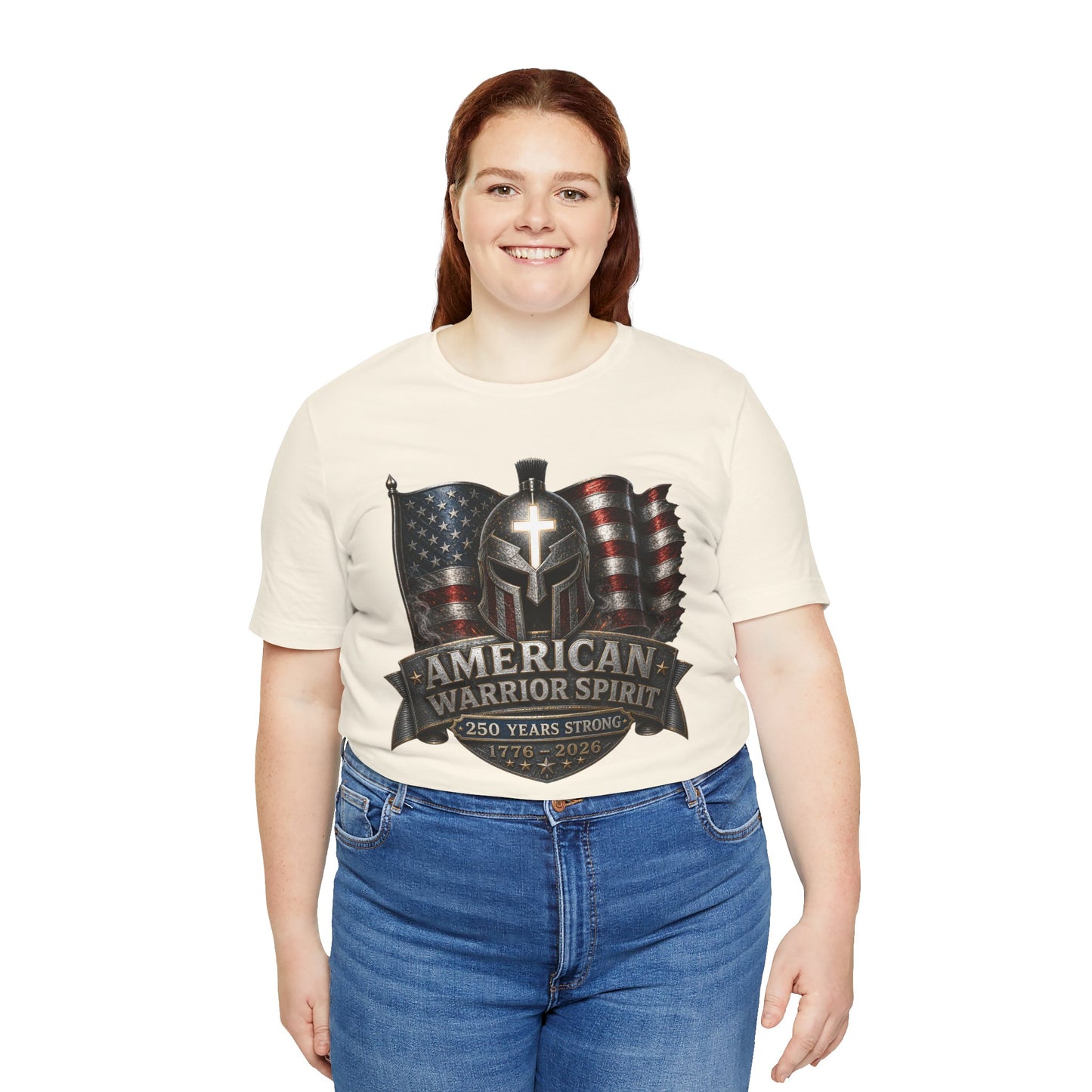American Warrior Spirit T-Shirt – Patriotic 250 Years Strong Tee (1776–2026)