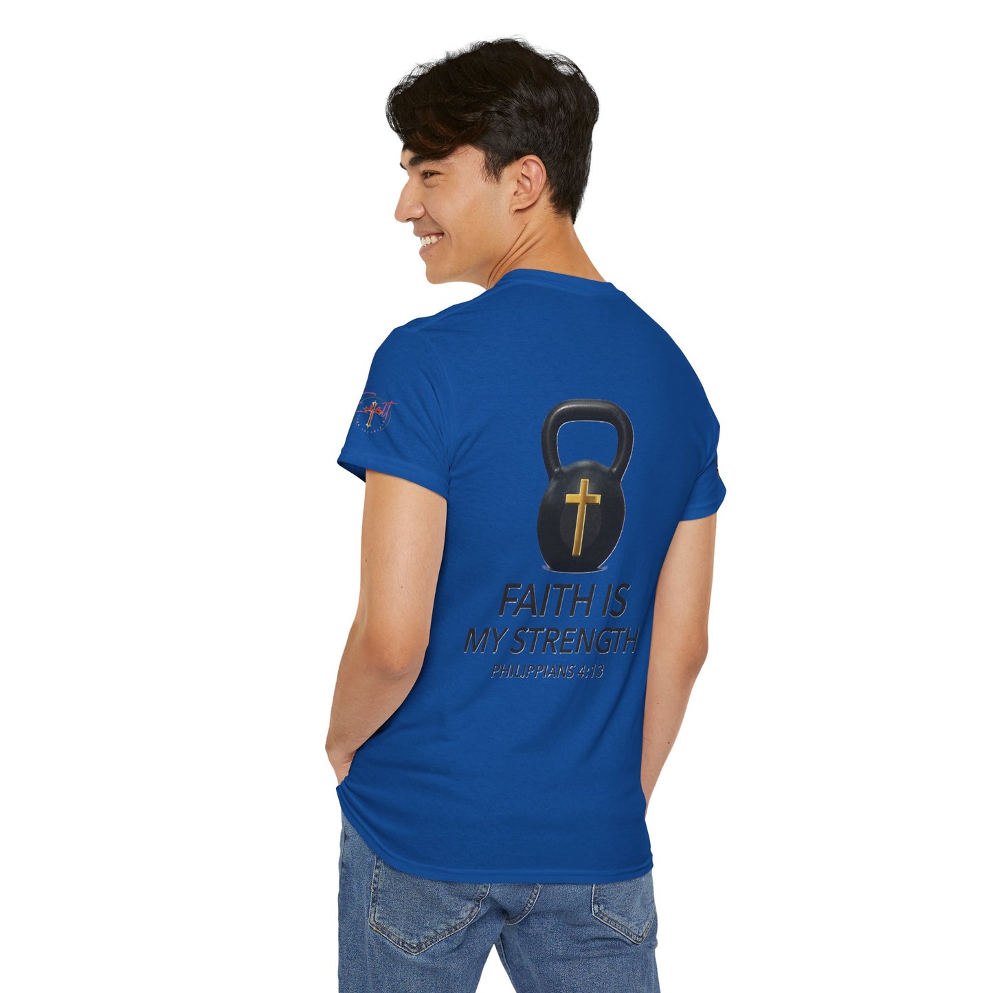 Christian Tee - Philippians 4:13 'Faith Is My Strength' (Copy)