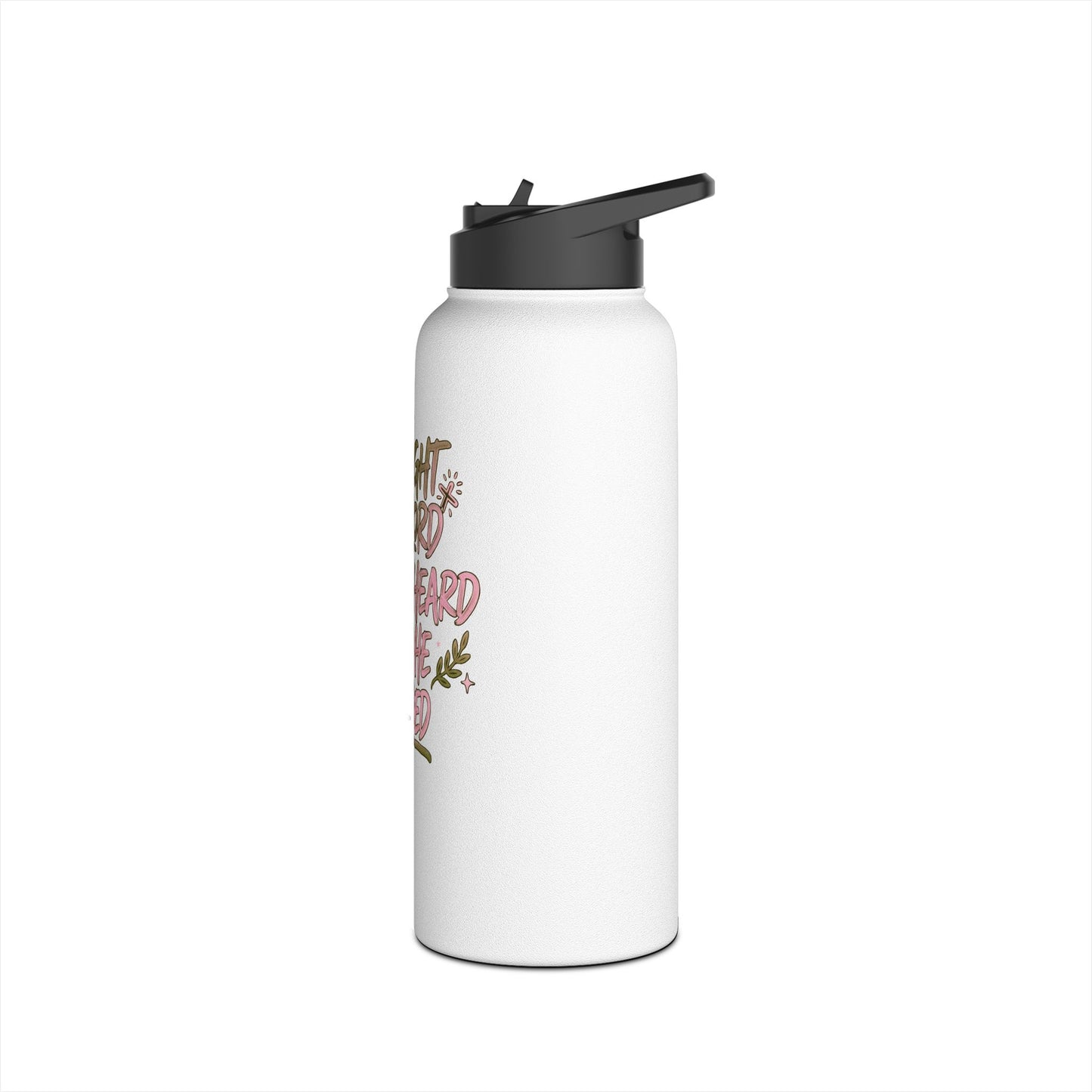 Inspirational Stainless Steel Water Bottle — "I Sought The Lord And He Heard And He Answered"