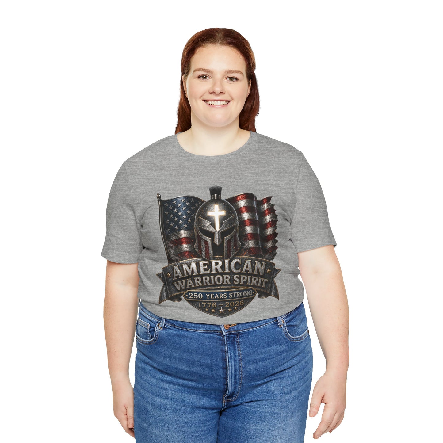 American Warrior Spirit T-Shirt – Patriotic 250 Years Strong Tee (1776–2026)