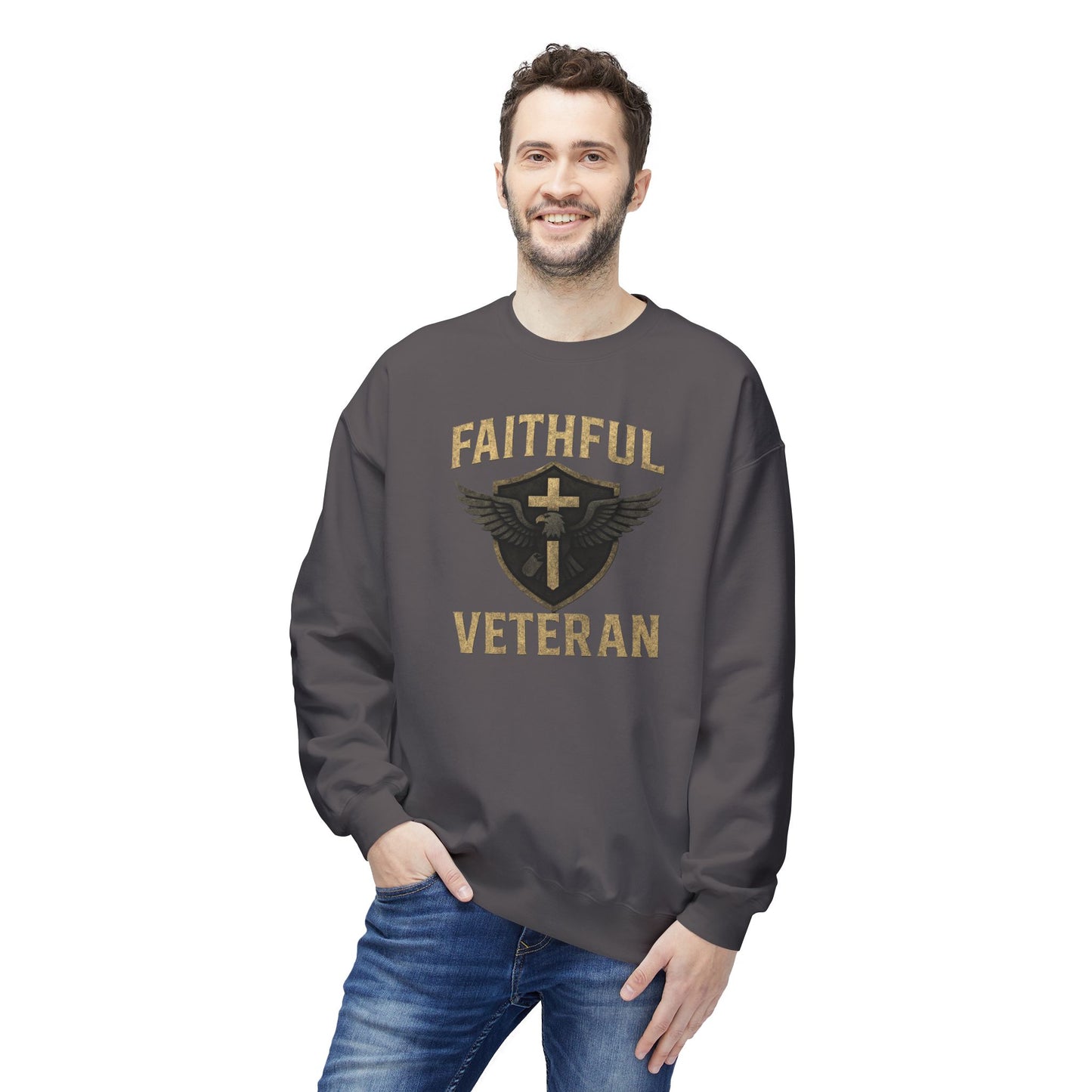 Faithful Veteran Crewneck Sweatshirt Design