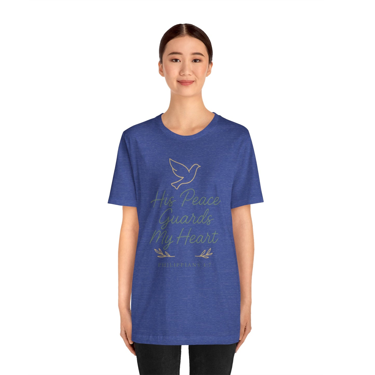 His Peace Guards My Heart Tee — Philippians 4:7 Christian Dove T-Shirt