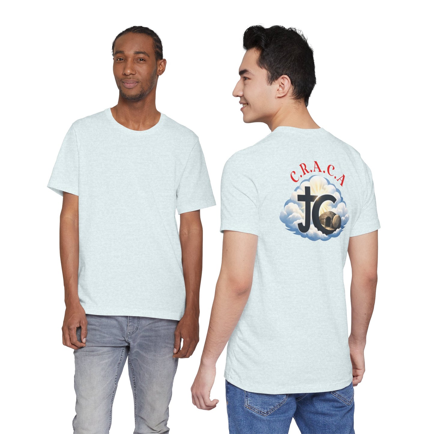 Christian JC Cross Tee — CRACA (Crucified.Risen.And.Coming.Again) Graphic T‑Shirt