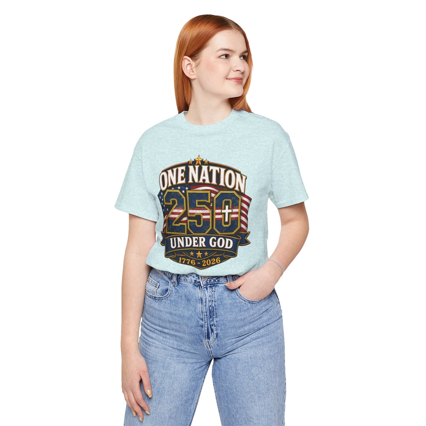 250th USA Independence T-Shirt — "One Nation Under God" 1776–2026 Patriotic Tee