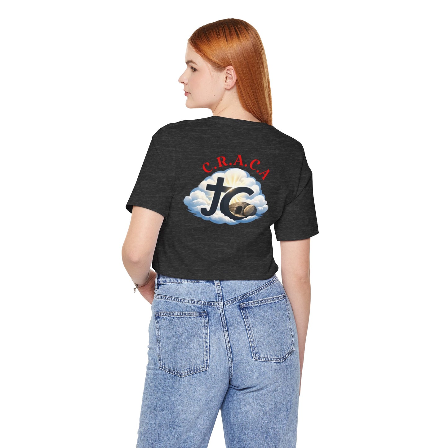 Christian JC Cross Tee — CRACA (Crucified.Risen.And.Coming.Again) Graphic T‑Shirt