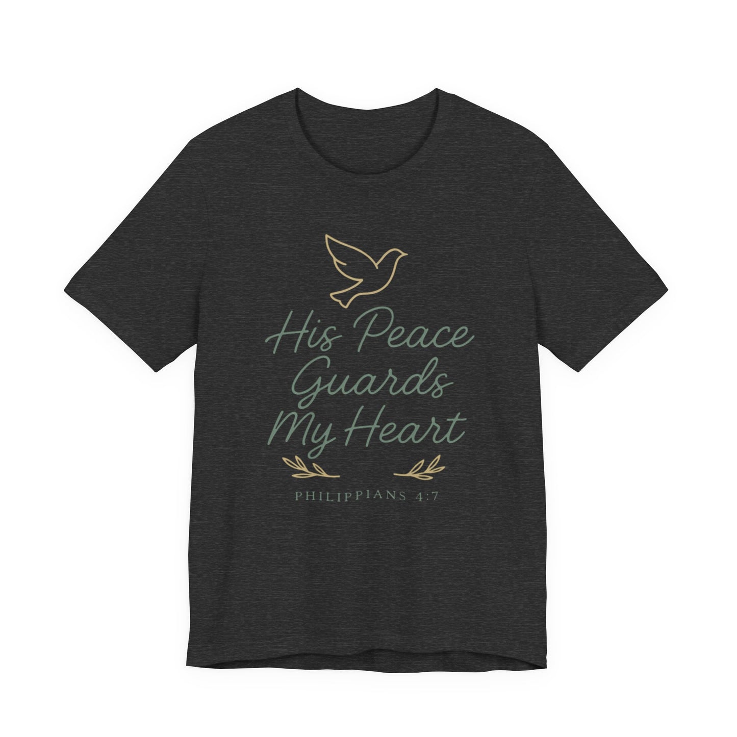His Peace Guards My Heart Tee — Philippians 4:7 Christian Dove T-Shirt