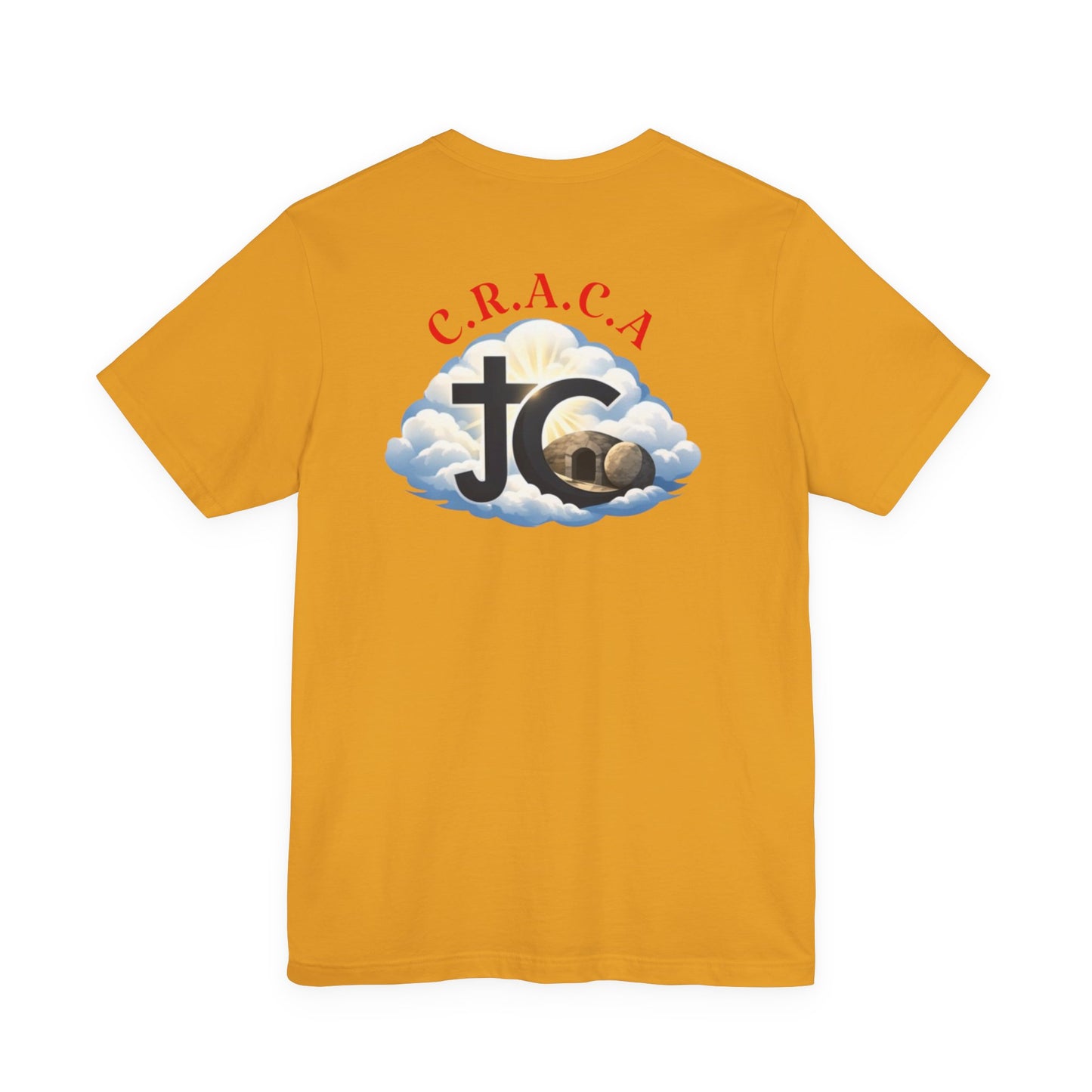 Christian JC Cross Tee — CRACA (Crucified.Risen.And.Coming.Again) Graphic T‑Shirt