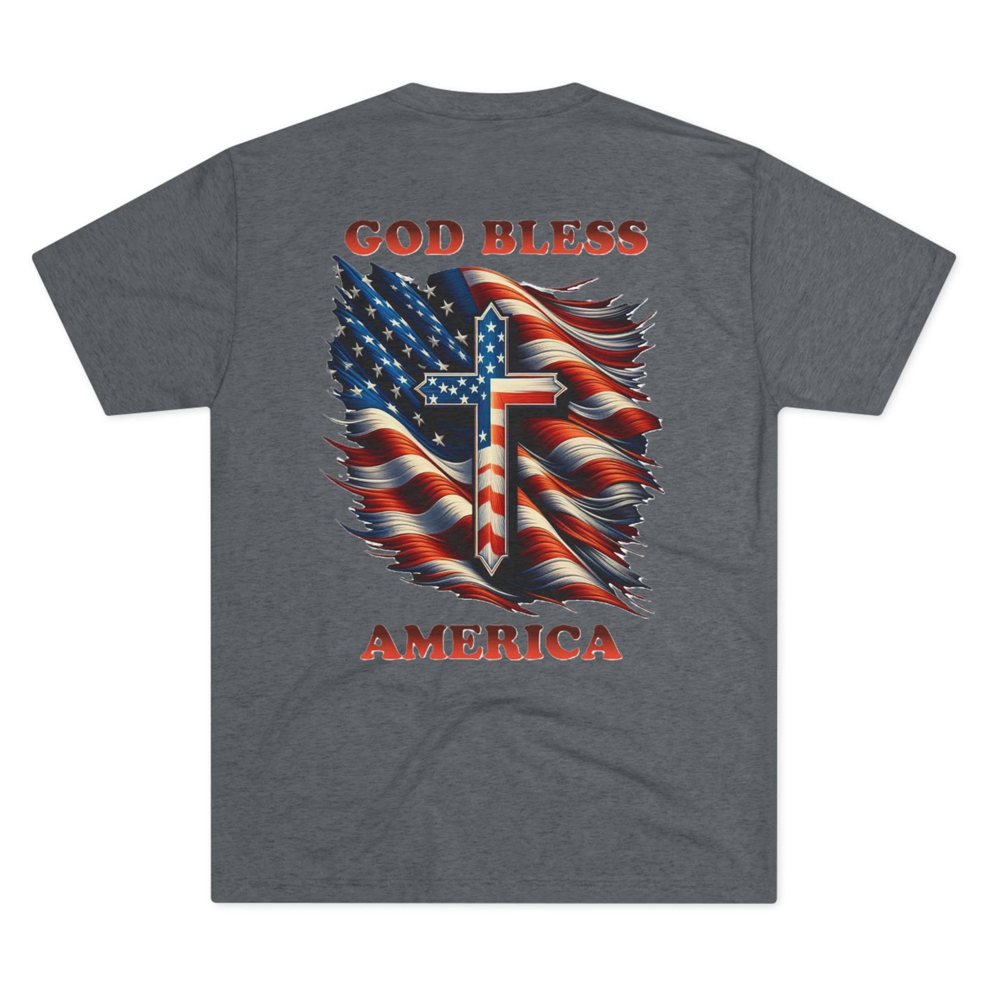 Unisex Tri-Blend Crew Tee "GOD BLESS AMERICA"