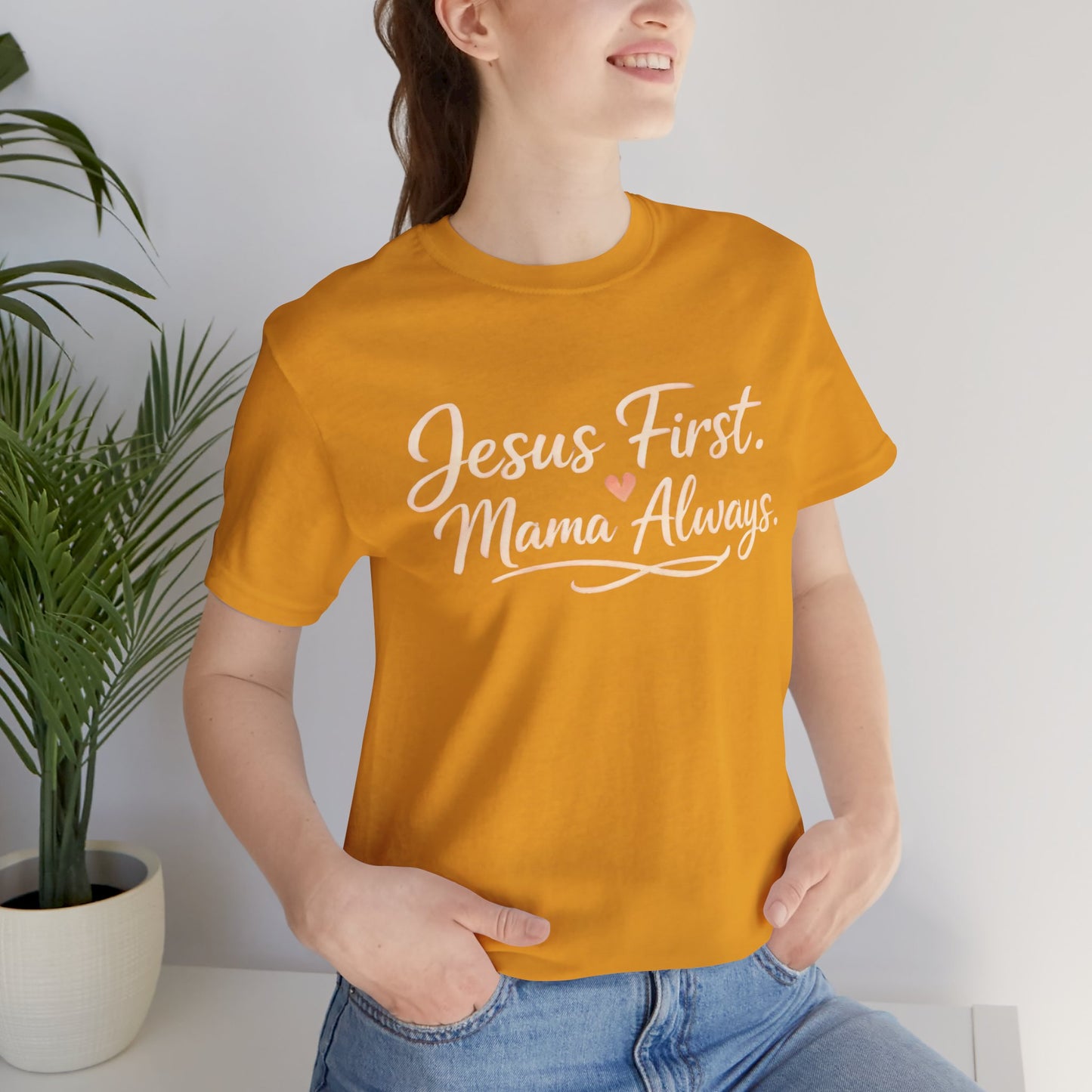 T-Shirt — "Jesus First, Mama Always" Faithful Mom Tee