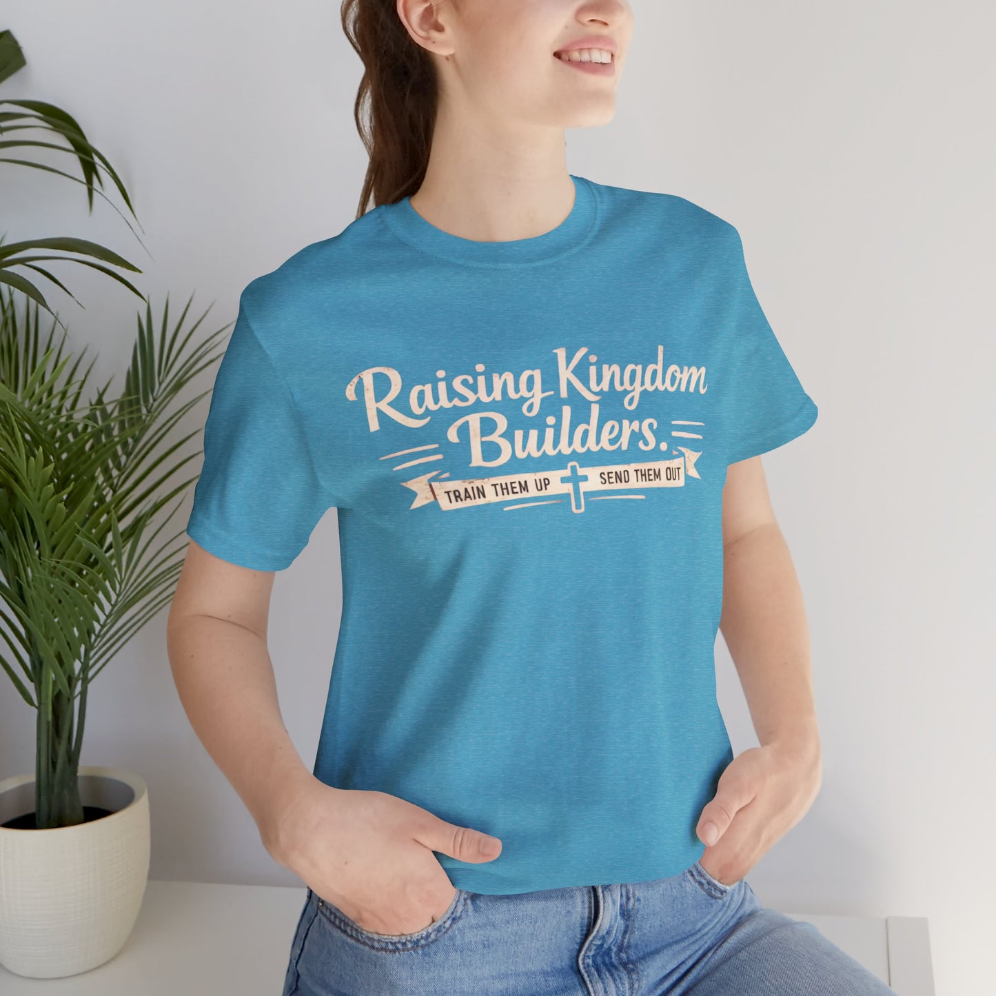 Raising Kingdom Builders Tee – Train Them Up, Send Them Out Christian Youth T-Shirt