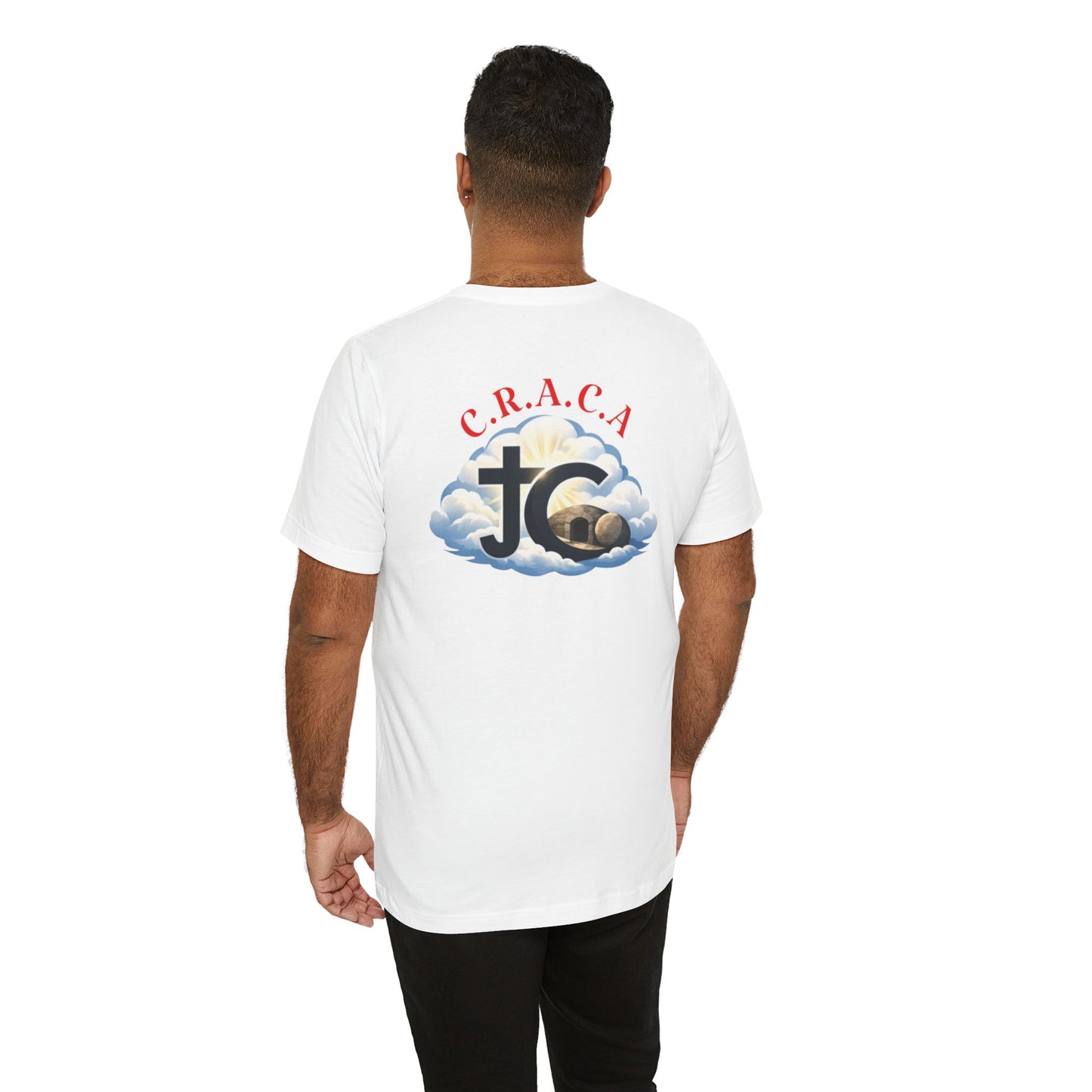 Christian JC Cross Tee — CRACA (Crucified.Risen.And.Coming.Again) Graphic T‑Shirt