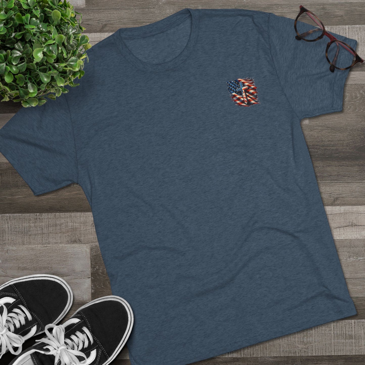 Unisex Tri-Blend Crew Tee "GOD BLESS AMERICA"