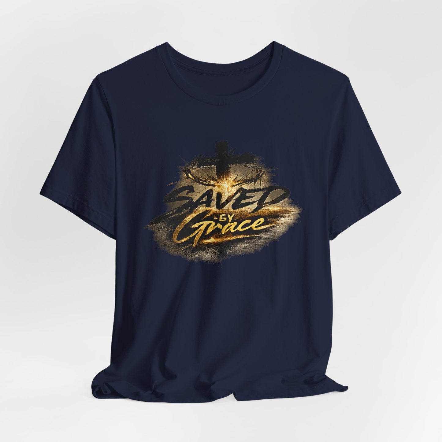 Saved By Grace T‑Shirt — Christian Cross Faith Tee
