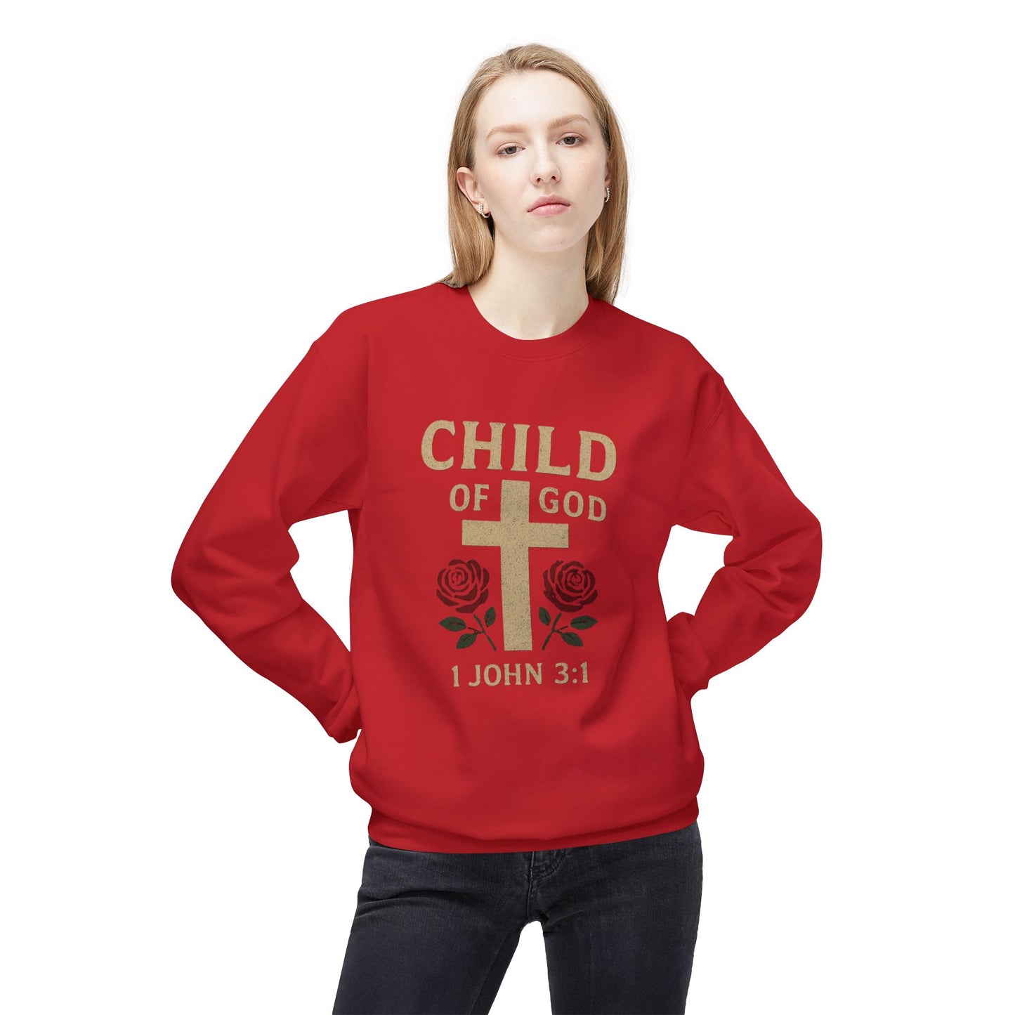 Christian Sweatshirt - 1 John 3:1 'Child of God'