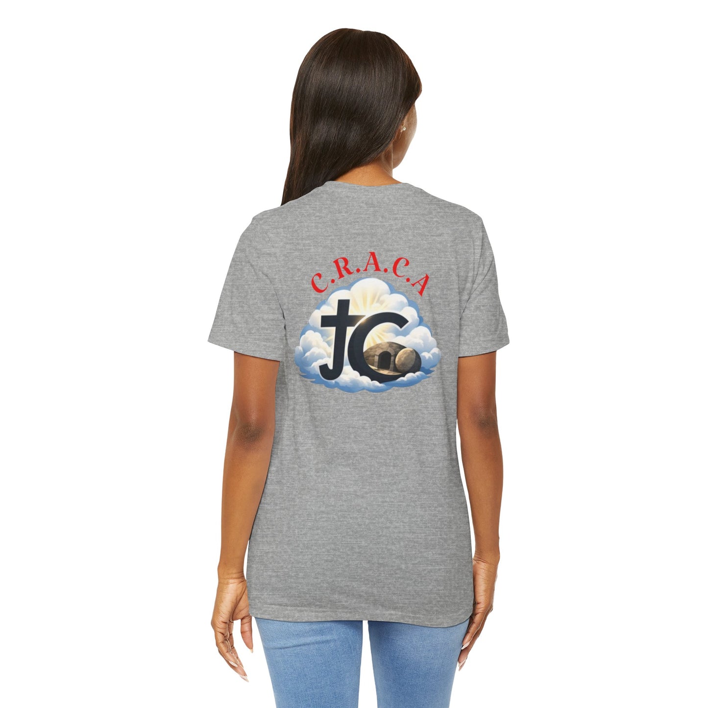 Christian JC Cross Tee — CRACA (Crucified.Risen.And.Coming.Again) Graphic T‑Shirt