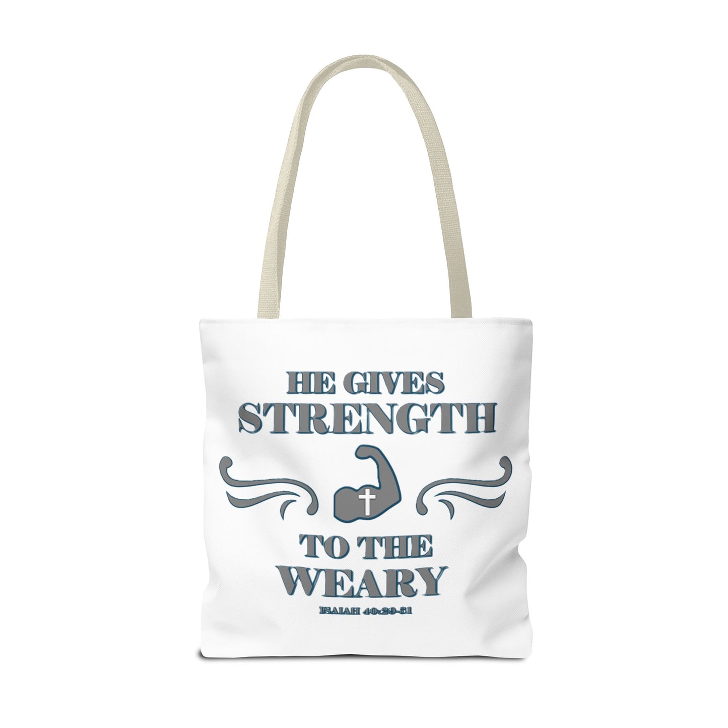 Tote Bag with Bible Verse Isaiah 40:29-31