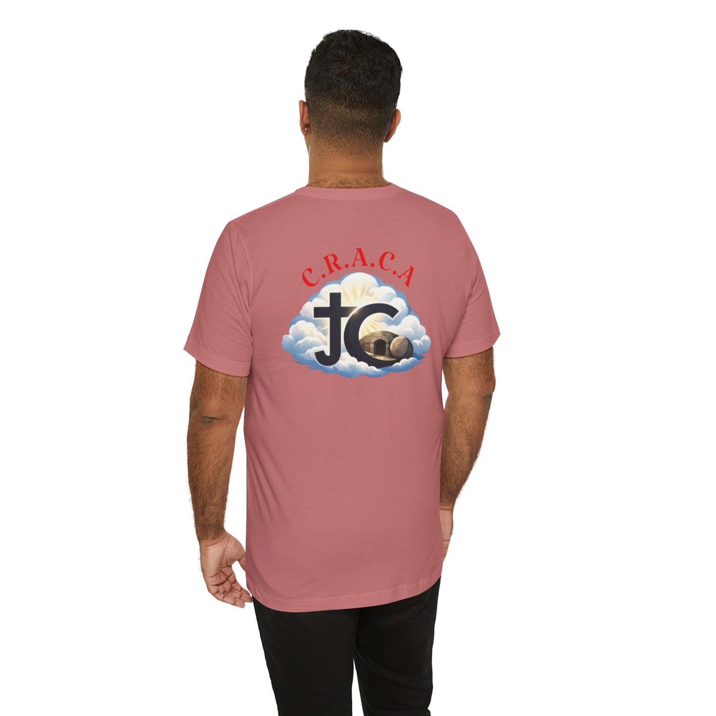 Christian JC Cross Tee — CRACA (Crucified.Risen.And.Coming.Again) Graphic T‑Shirt