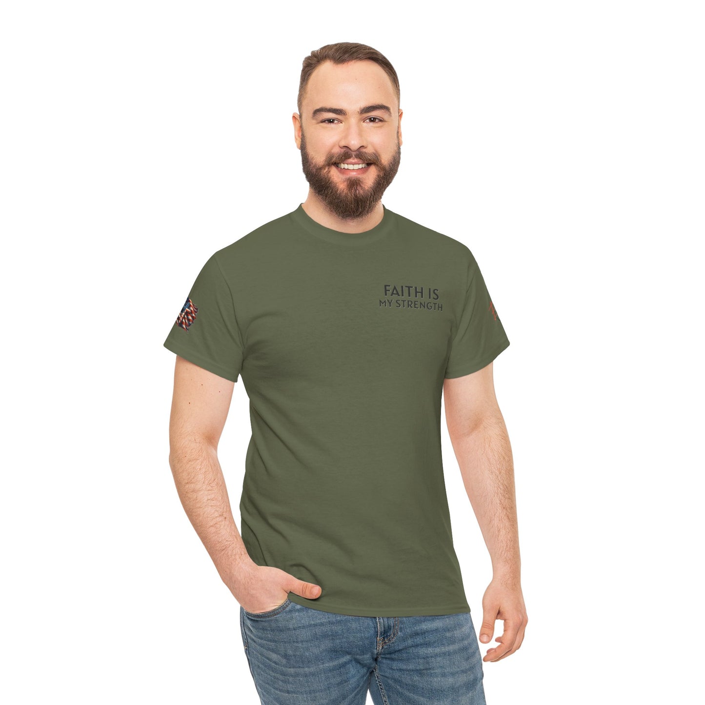 Christian Tee - Philippians 4:13 'Faith Is My Strength' (Copy)